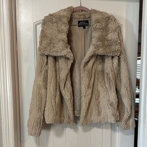 Montana West Tan Teddy Jacket Plush Faux Fur